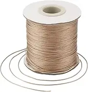 185 Yards 0.5mm Waxed Polyester Cord Thread Waxed Beading Strings for Jewelry Bracelet Making Macrame Leather Sewing, BurlyWood