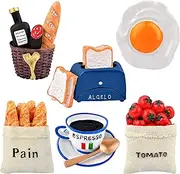 Worldity 6pcs Playful, Whimsical 3D Resin Food Shaped Magnets for Home Decor, Refrigerator, Magnetic Whiteboard or Blackboard
