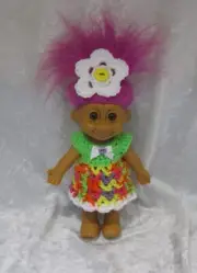 Made to fit your 7" TRACEY TROLL, Clothes #03 Crochet Dress & Flower Headband