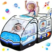 Kids Pop up Play Tent - Spaceship Indoor Outdoor Rocket Ship Playhouse Tent G...