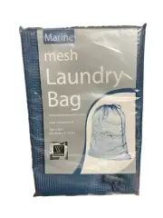 Whitmor 24" x 36" Mesh Laundry Bag w Drawstring Closure Marine Blue
