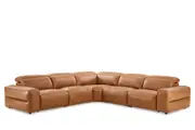 Jaron Leather Recliner L-Shaped Sectional Sofa