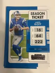 5x JARED GOFF 2021 Panini Contenders Football LOT #31
