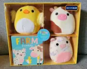 Squishmallows - Farm Pals Book Set - 5 Inch - Ronnie Cow Rosie Pig Aimee Chick