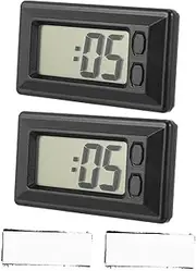 Wide Range Use Clock Radio 2pcs Desktop Electronic Clock Calendar for Car Office Air Conditioner Ventilation Panel