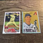 Tommy Henry 2023 Topps Series 2/Chrome Platinum RC Diamondbacks 2-Card Lot