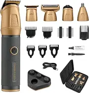 Conair Men All-in-One Trimmer for Men - Nose Hair, Beard, Mustache, Body Hair Trimmer - 19 Piece Men's Grooming Kit for Manscaping- Showerproof - Rechargeable