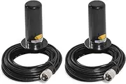 [OPLLER] 2X Dual Band VHF UHF 143MHz 444MHz Car CB Mobile Radio -259 Magnetic Base Antenna