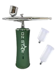 Oz Star - Cordless Air Brush Airbrush Nail Ombre Machine Spray Gun - Green
