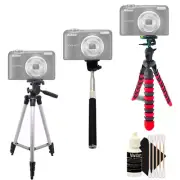 Tall Tripod + Flexible Tripod + Monopod + Cleaning Kit for Nikon Coolpix A10