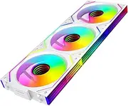 ICOLER PC Fan JM-V2 120 White Edition Infinity Mirror Module Daisy-Chain ARGB PWM Case Fans 120mm Reverse Fan Triple Pack Suitable for Computer Case & CPU Cooling