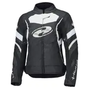 Held Baxley Top waterproof Ladies Motorcycle Textile Jacket, black-white, Size 2XL for Women Black White