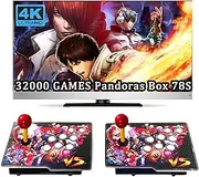 RegiisJoy 32000 in 1 Pandoras Box 78S Retro Arcade Game Console, 4 Player 3D Magical Modified Game, Search Save Delete Cheat Function, Favorite List, One-button Combo, 128G TF, Separate Console