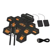 Electronic Roll Up Drum Kit Silicone Portable Electric Hand Roll Drum Kit 9 Pad