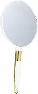 Ipetboom Portable Round Handheld Makeup Mirror Led Light for Travel Daily Use Compact Mirror for Women Girls