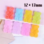 40 PCS Mix Soft PVC Gummy Bear Jelly Embellishment Candy Decor Drops DIY 12x17mm