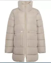 BARBOUR MANNING PUFFER JACKET LADIES SIZE 14 HONEY BEIGE BNWT RRP £220