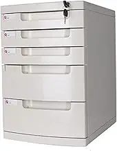 File Cabinet Desktop with Lock File Cabinet Multi-layer Cabinet Data Cabinet Drawer Rack for Home Office(White)