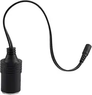 RASTKY Car Cigarette Lighter Female Socket Cable Power Adapter Connector, 5.5MM*2.1MM Power Adapter for Car with 0.75mm Copper Core for Car Vacuum Cleaner, 12V 24V Working Voltage