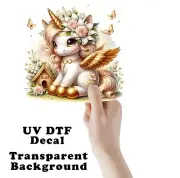 Eternal Love Unicorn Valentine's Day UV DTF Transparent Sticker / Decal