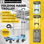 Folding Hand Truck Trolley with 6 Wheels Brakes Moving Foldable