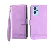 Leather Credit Card Holder Magnetic Flip Kickstand Wallet Case for Oppo Realme C11 2021 C20 -Purple