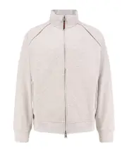 Brunello Cucinelli Drop Shoulder Zipped Sweatshirt S,XL,XS,M,XXXL grey