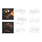 Skewers Baking Tray Air Fryer Accessories, Oven Cooling Rack Portable BBQ Rack
