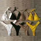 Womens Sexy Triangle Push Up Micro Brazilian Bikini Set Thong Swimwear Swimsuit