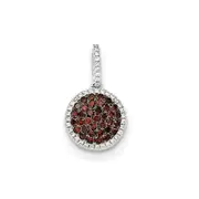 14K White Gold Real Diamond u0026 Pav?ó?é¼?í Brown Real Diamond Pendant