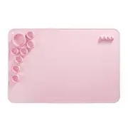 Silicone Craft Mat for Resin Casting 40*60cm Non Stick Silicone Sheet with Cleaning Cut for Oil Painting, Art, Clay and Play(pink)