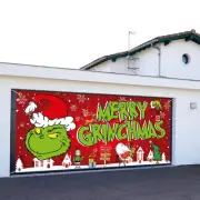 Christmas Grinchmas Garage Door Decoration Merry Christmas Garage Door Banner