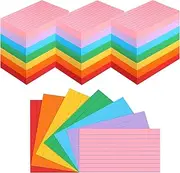 2100 Pcs Ruled Index Cards Assorted Color Note Cards Colored Flashcards School Supplies Notecards Lined Flash Cards for Studying Home School Office Supplies (Bright Color, 3 x 5 Inch)