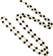 TEMPNAP Diy Necklace Chain Jewelry Making Retro French Zircon Chain for Sweaters Daily Wear Accessories