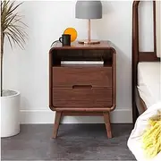 Bedside Table Wooden Bedside Table Black Walnut Bedroom Storage Cabinet Bedside Small Cabinet Bedside Cabinet Table