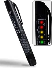 Brake Fluid Tester Pen, eOUTIL Hydraulic Fluid/Liquid/Oil Moisture Analyzer with 5 LED Indicators, Auto Brake Diagnostic Testing Tool for DOT3 DOT4 Brake Fluid - Black