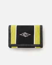 RIP CURL ARCHIVE CORD SURF WALLET NEW neon lime TRI-FOLD MULTIPLE CARDS COINS
