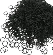 Mini Rubber Bands, Soft Elastic Bands, Premium Small Tiny Black Rubber Bands for Kids Hair, Braids Hair, Wedding Hairstyle (1000 Pieces, Black)