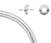 Bead Cap, 300 Silver Plated Steel 4x2mm Smooth Cone to Fit 5-7mm Beads *