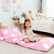 Butterfly Craze Floor Pillow Case Bed Lounger Cover Nap King Lt Pink Polka Dot
