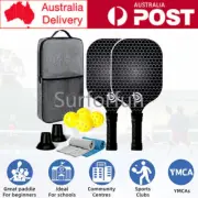 2x Carbon Fibre Pickleball Paddles Pickleball Racket With 4 Balls Bag Towels Set
