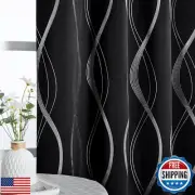 NICETOWN Black Out Window Curtains for Bedroom, Microfiber Noise Reducing The