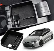 JSCARLIFE Center Console Organizer Compatible with T-oyota Corolla/Levin/Frontlander 2019-2022 Accessories, Armrest Box Secondary Storage Tray Coin Container