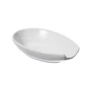 Oggi Spooner 13.5cm Ceramic Spoon Rest Utensil Holder - White