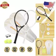Complete Beginner Tennis Racket Set - 2 Rackets, 4 Balls & 2 Bags Included