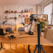 Portable Fill Light Tripod Projector Stand Adjustable Height Standing Laptop