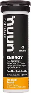 NUUN Tropical Punch Energy Supplement Tube 10 Count, 10 CT