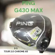 MINT Golf Driver PING G430 MAX TOUR 2.0 CHROME 65 (S) 9 45.25inch JAPAN