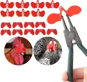 Pinless Peepers for Chickens Blinders with Pliers Set, Pheasant Blinders Chicken