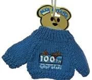 NEW Blue Toy Bear Sweater 100TH Anniversary Of The Teddy Bear Plush Clothing